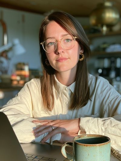 Portrait at the Kitchen Table Photography Poster.