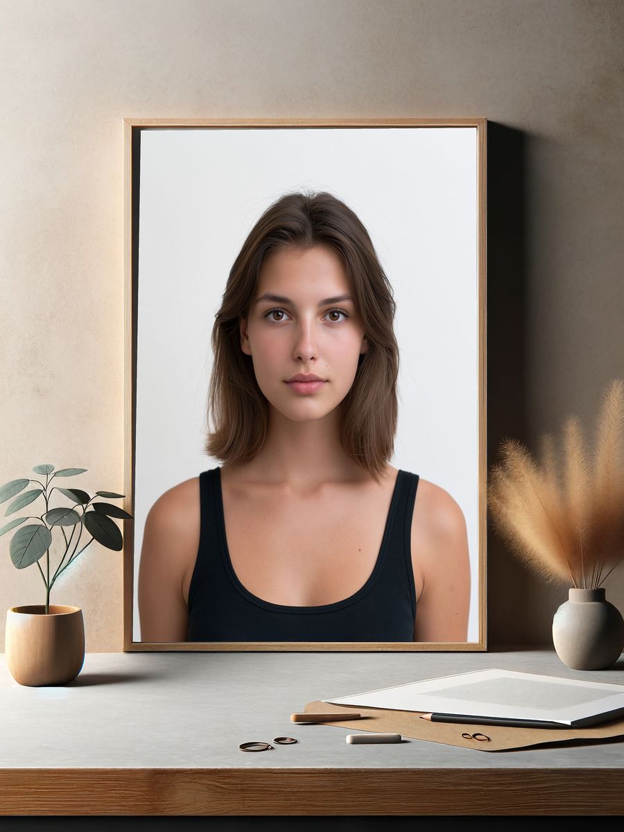 Minimalist Female Portrait Print. — room view 2