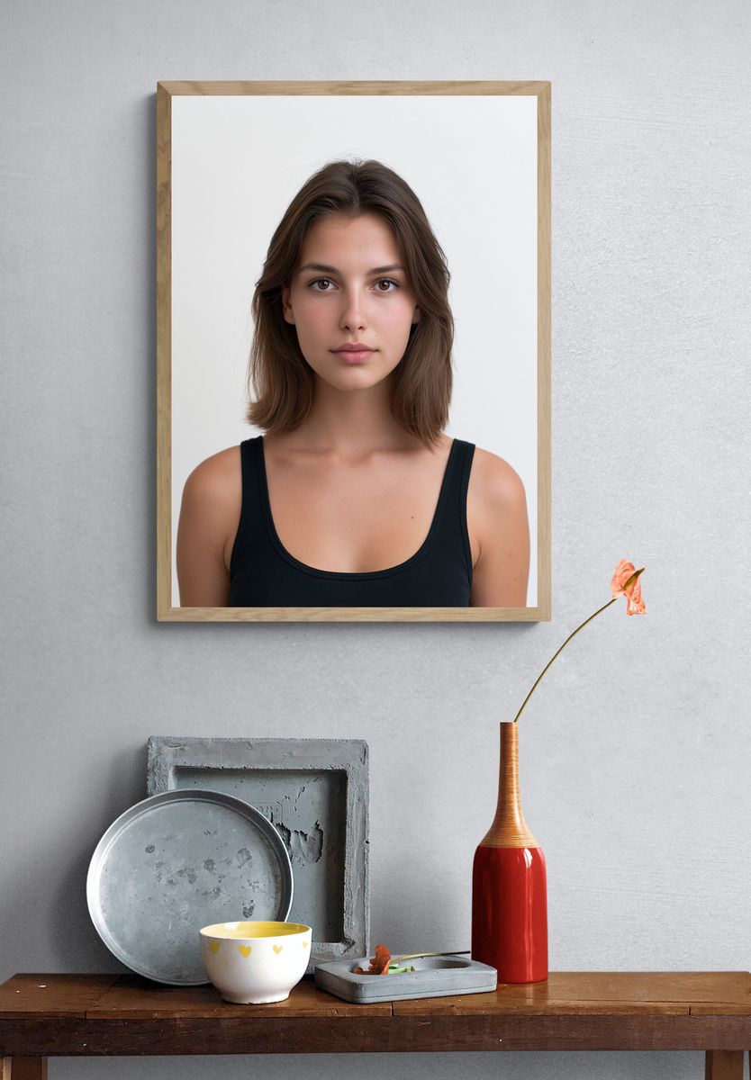 Minimalist Female Portrait Print. — room view 3
