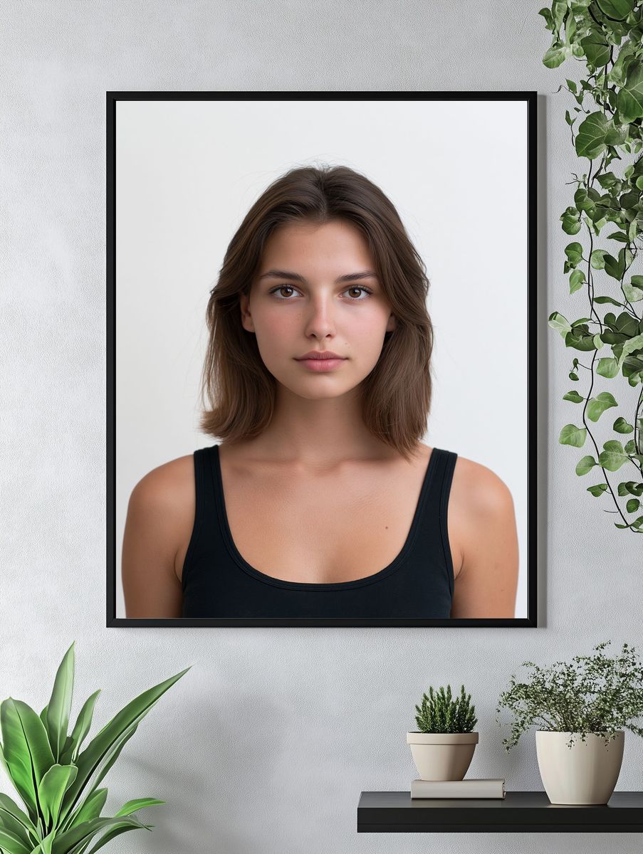 Minimalist Female Portrait Print. — room view 4