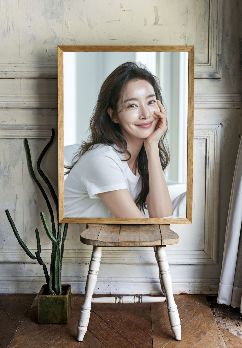 Smiling Woman Portrait Print. — room view 1