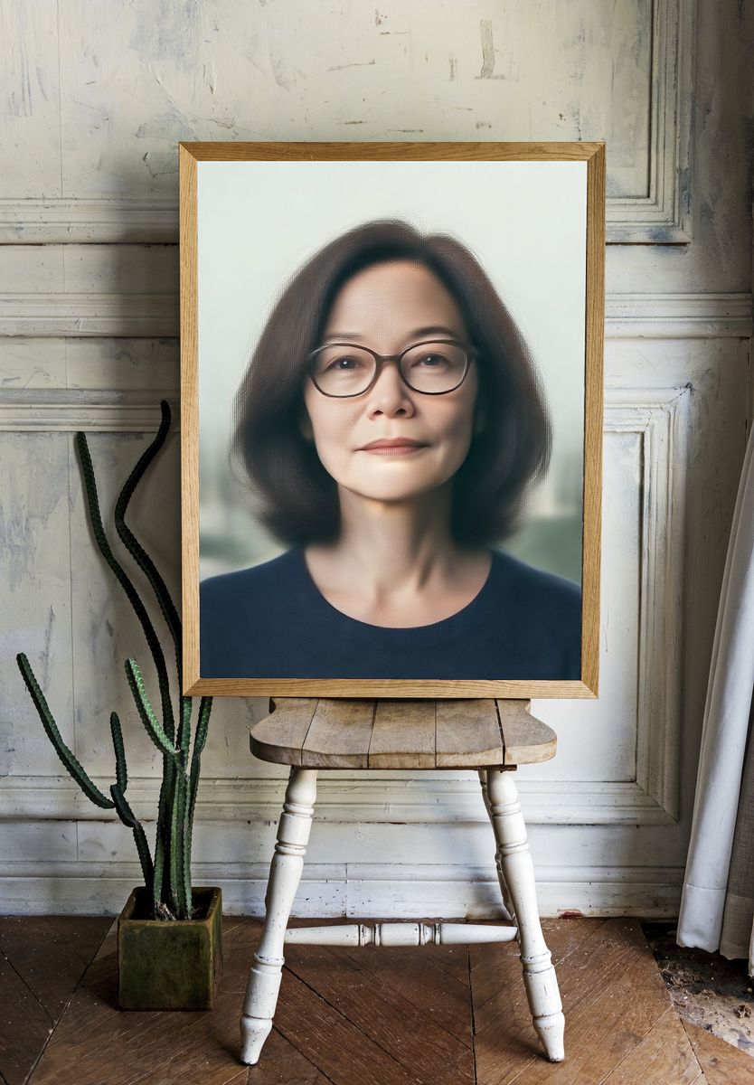 Elegant Woman Portrait Print. room preview