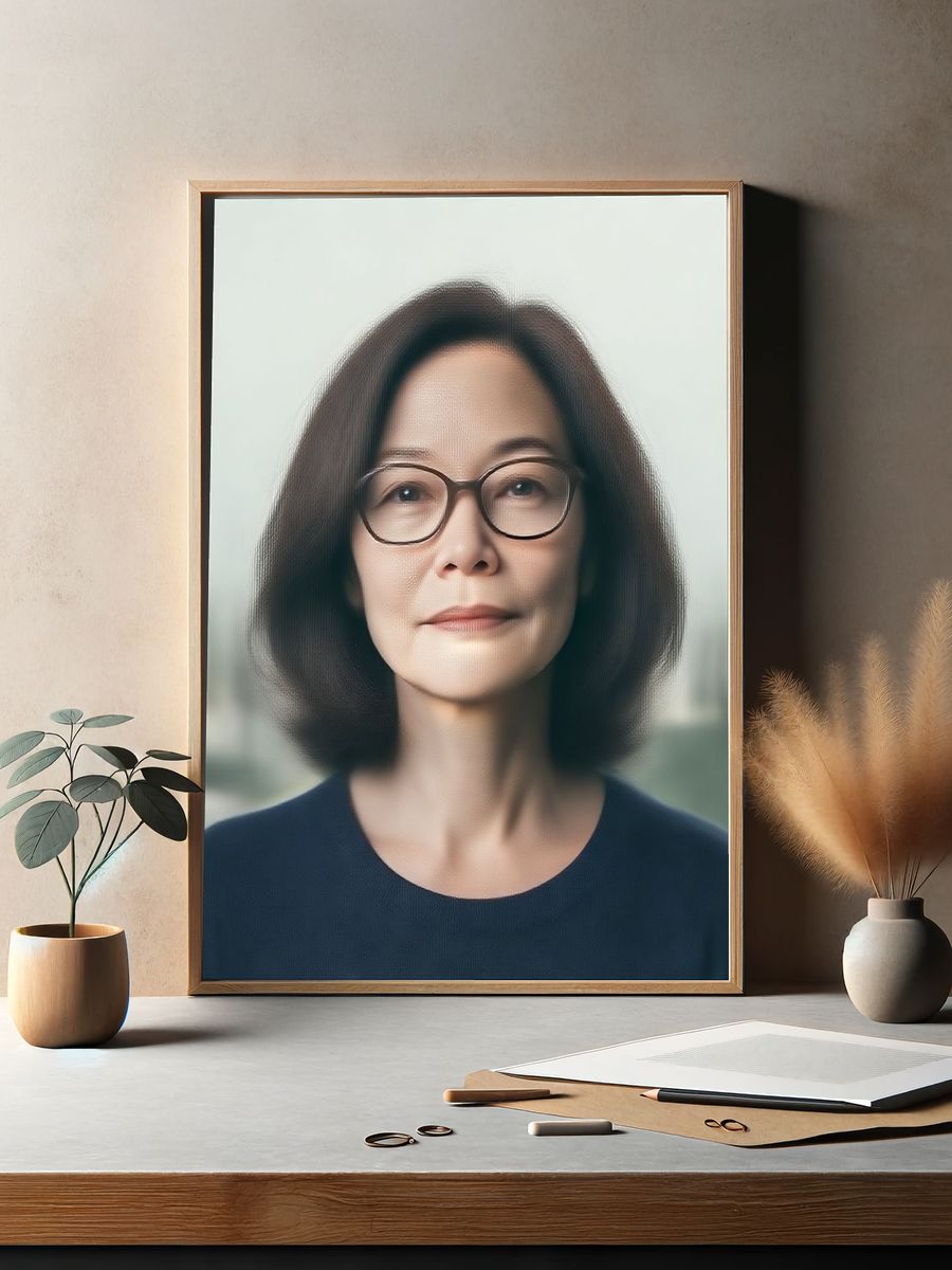 Elegant Woman Portrait Print. — room view 2