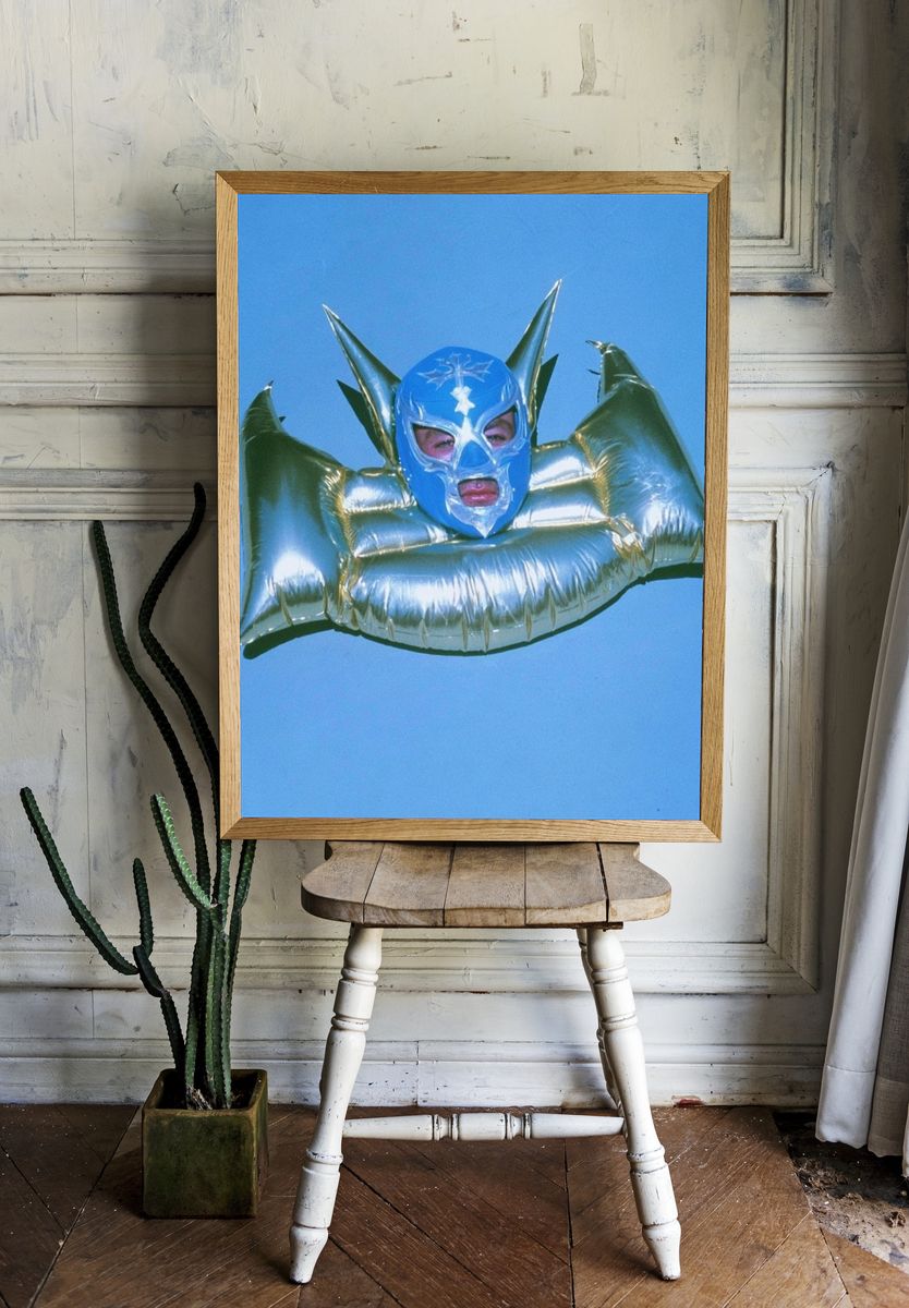 Masked Figure Photography Poster. room preview