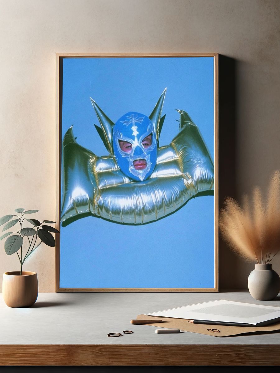 Masked Figure Photography Poster. — room view 2
