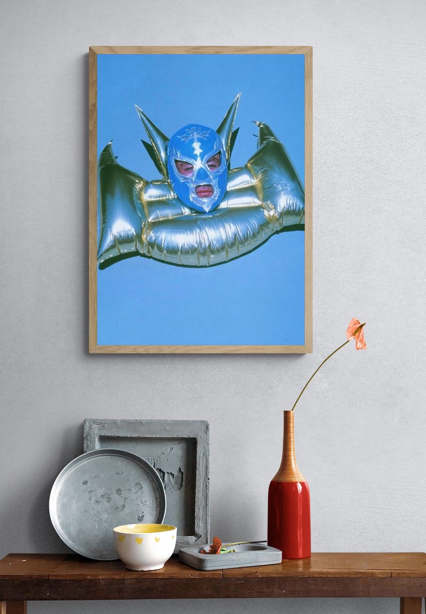 Masked Figure Photography Poster. — room view 3