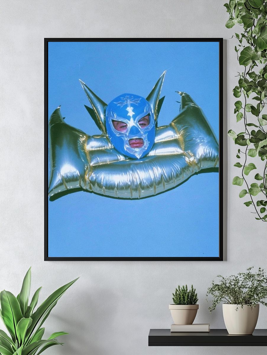 Masked Figure Photography Poster. — room view 4