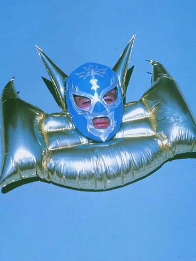 Masked Figure Photography Poster. poster