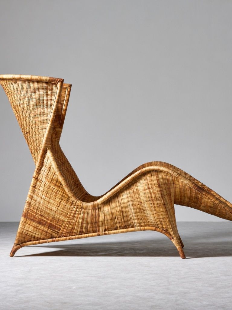 Woven Sculptural Chair Photography Poster. poster detail
