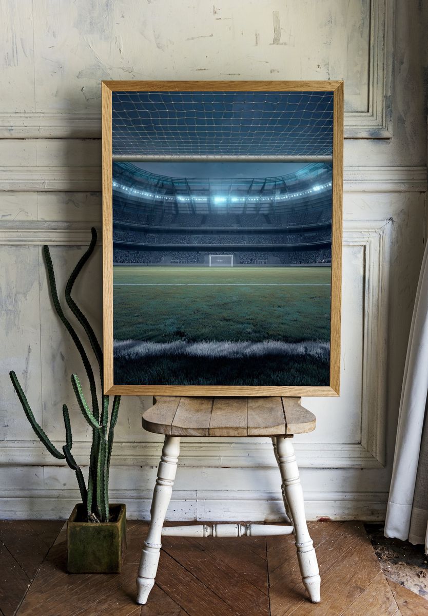 Empty Stadium Nightscape Poster. — room view 1