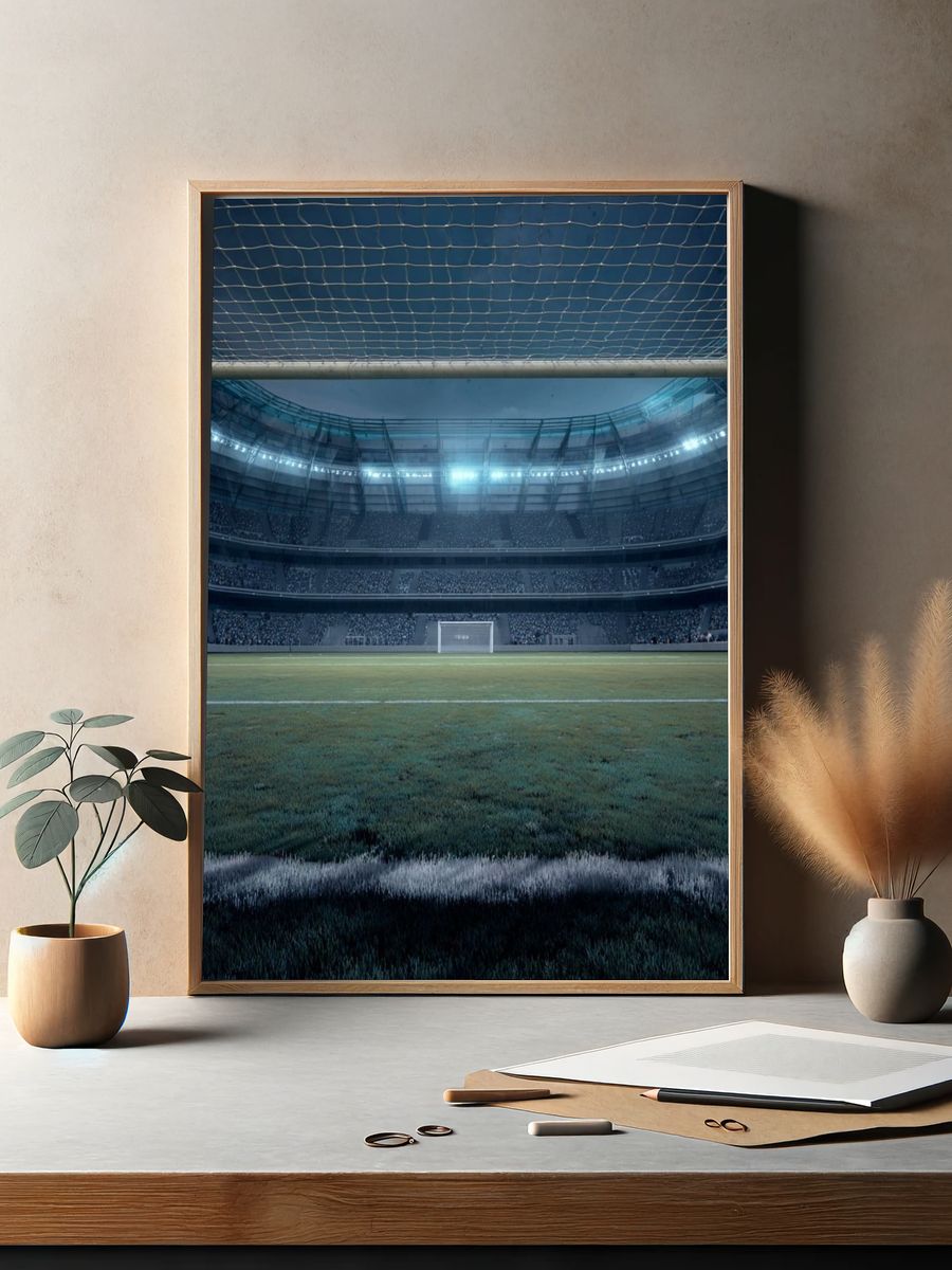 Empty Stadium Nightscape Poster. — room view 2