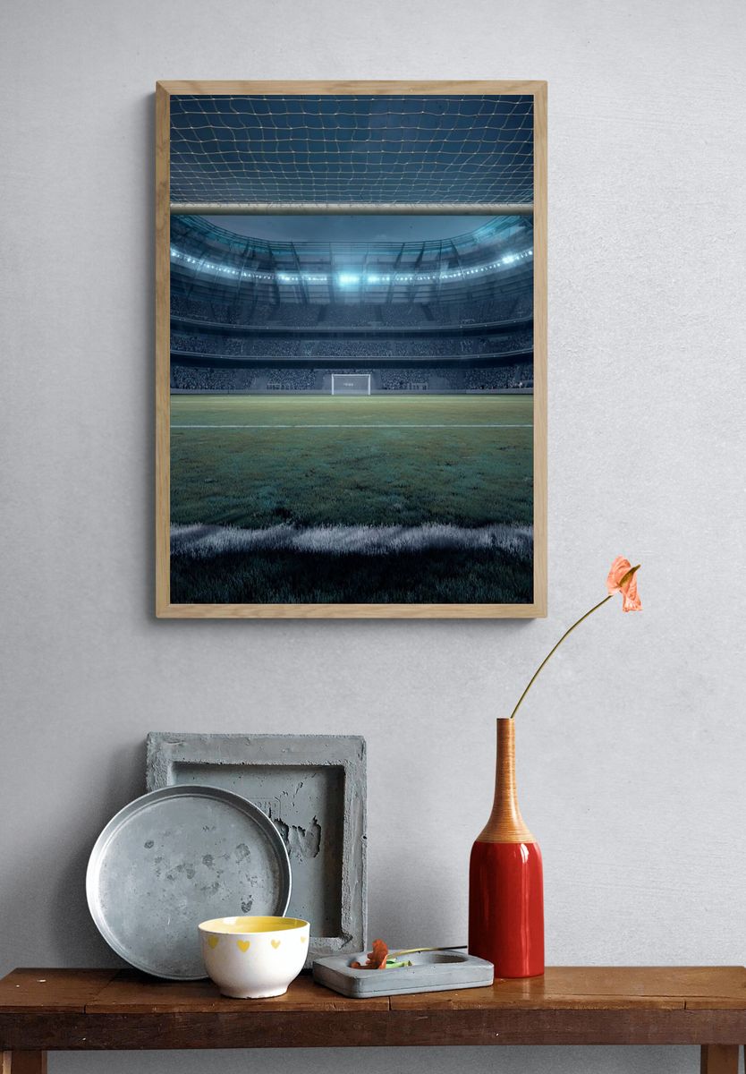 Empty Stadium Nightscape Poster. — room view 3