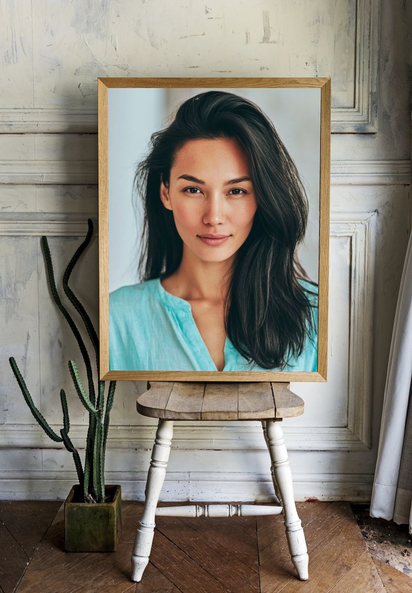 Elegant Woman Portrait Print. — room view 1