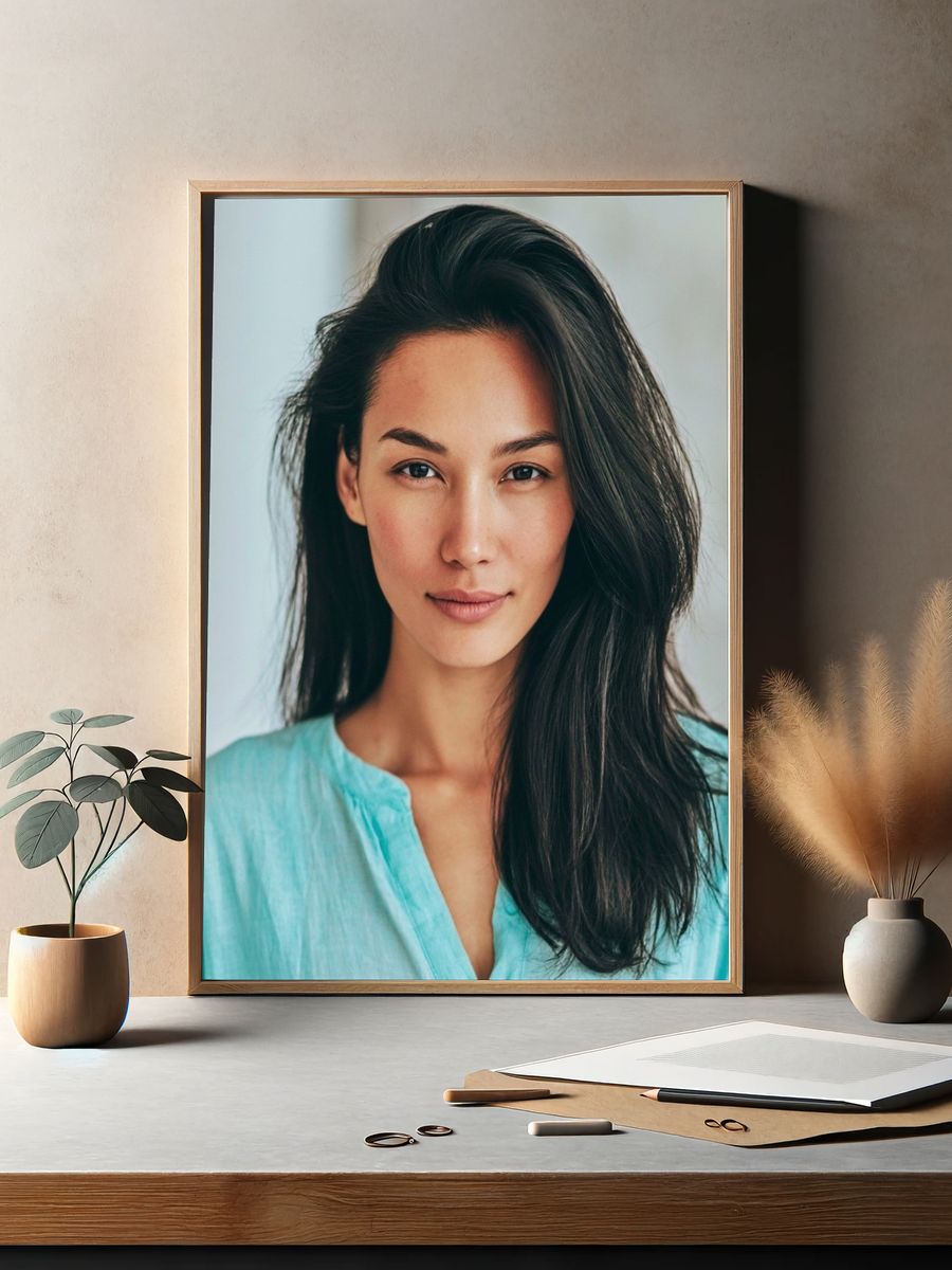 Elegant Woman Portrait Print. — room view 2