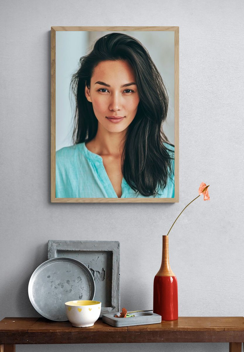 Elegant Woman Portrait Print. — room view 3