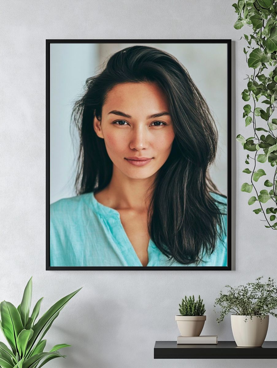 Elegant Woman Portrait Print. — room view 4