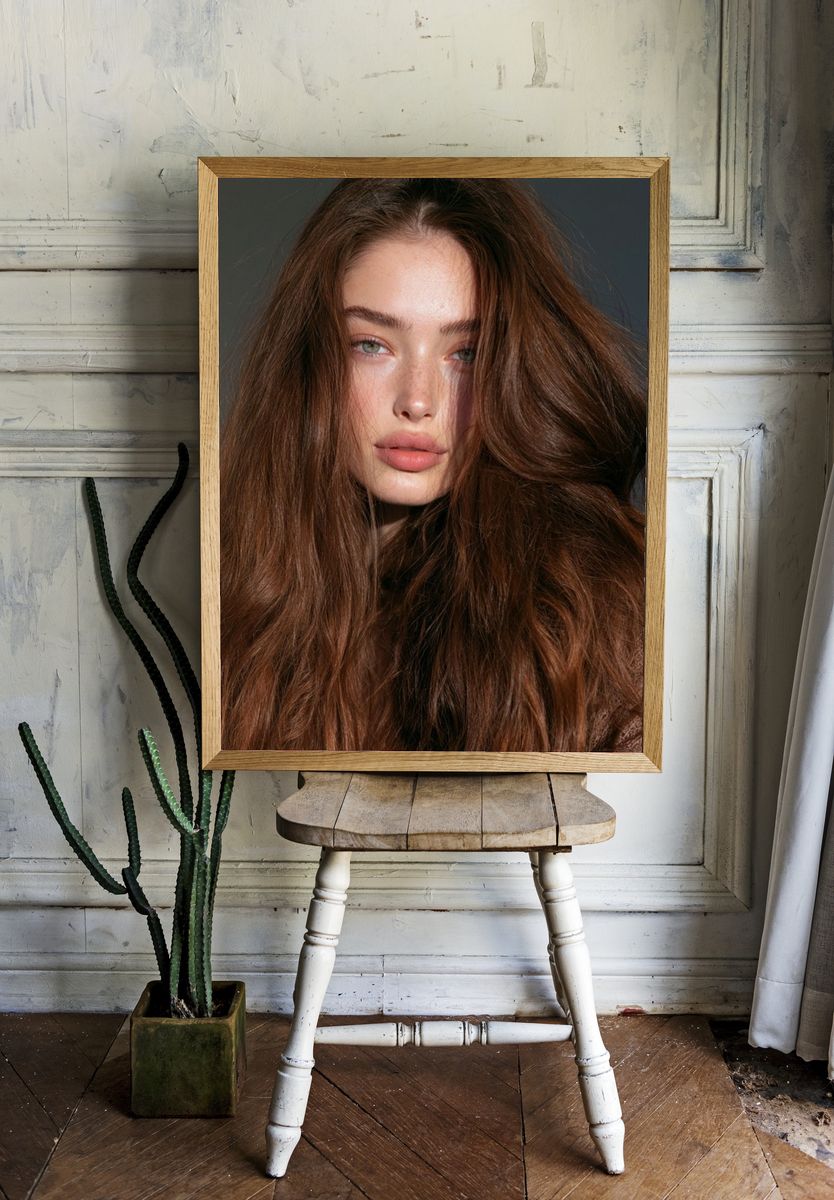 Editorial Beauty Portrait Poster. — room view 1