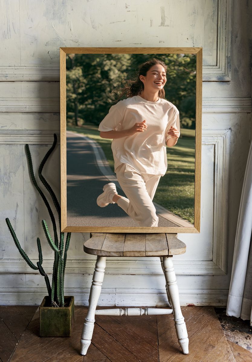 Joyful Runner Photography Poster. room preview