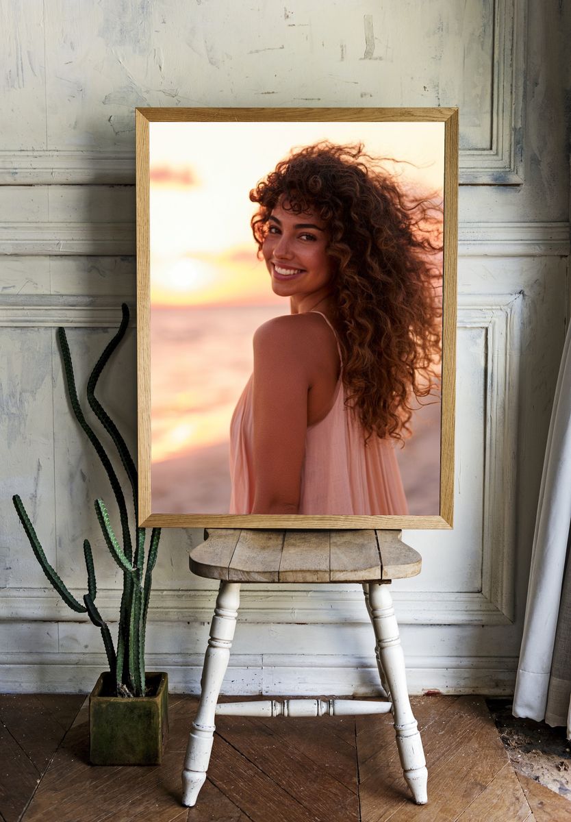 Sunset Beach Portrait Poster. — room view 1