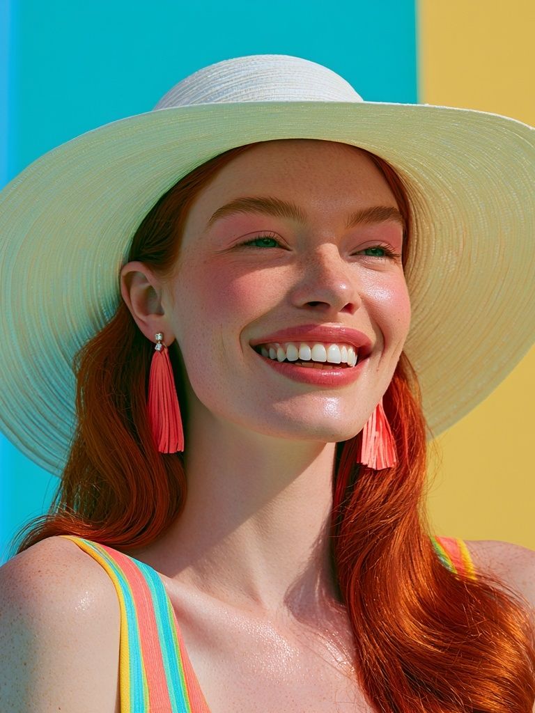 Sunlit Woman Portrait Print. poster detail