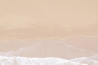 Aerial view of beige beach. poster print