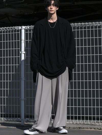 Monochrome Street Fashion Portrait Poster.