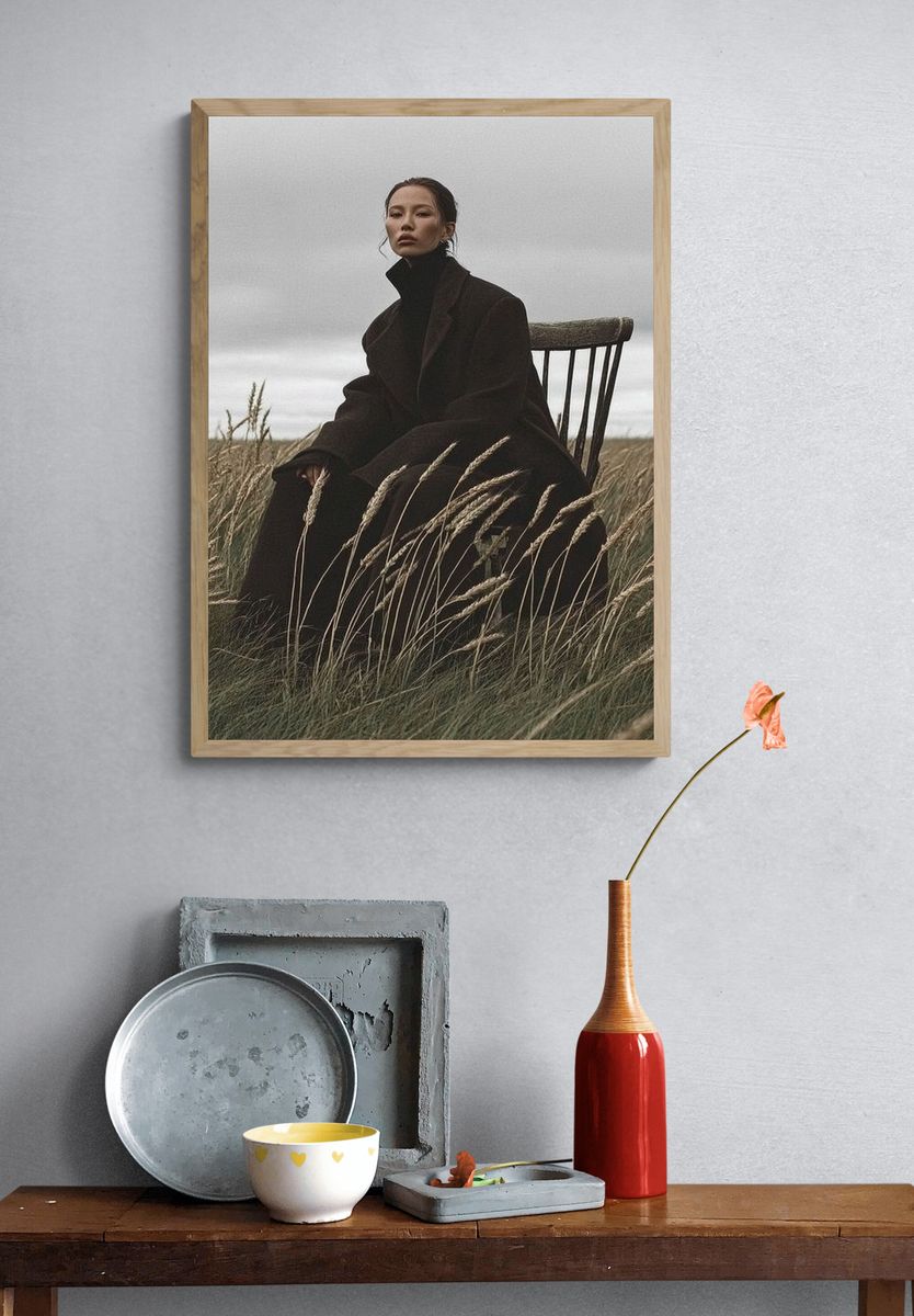 Moody Field Portrait Photography Poster. — room view 3