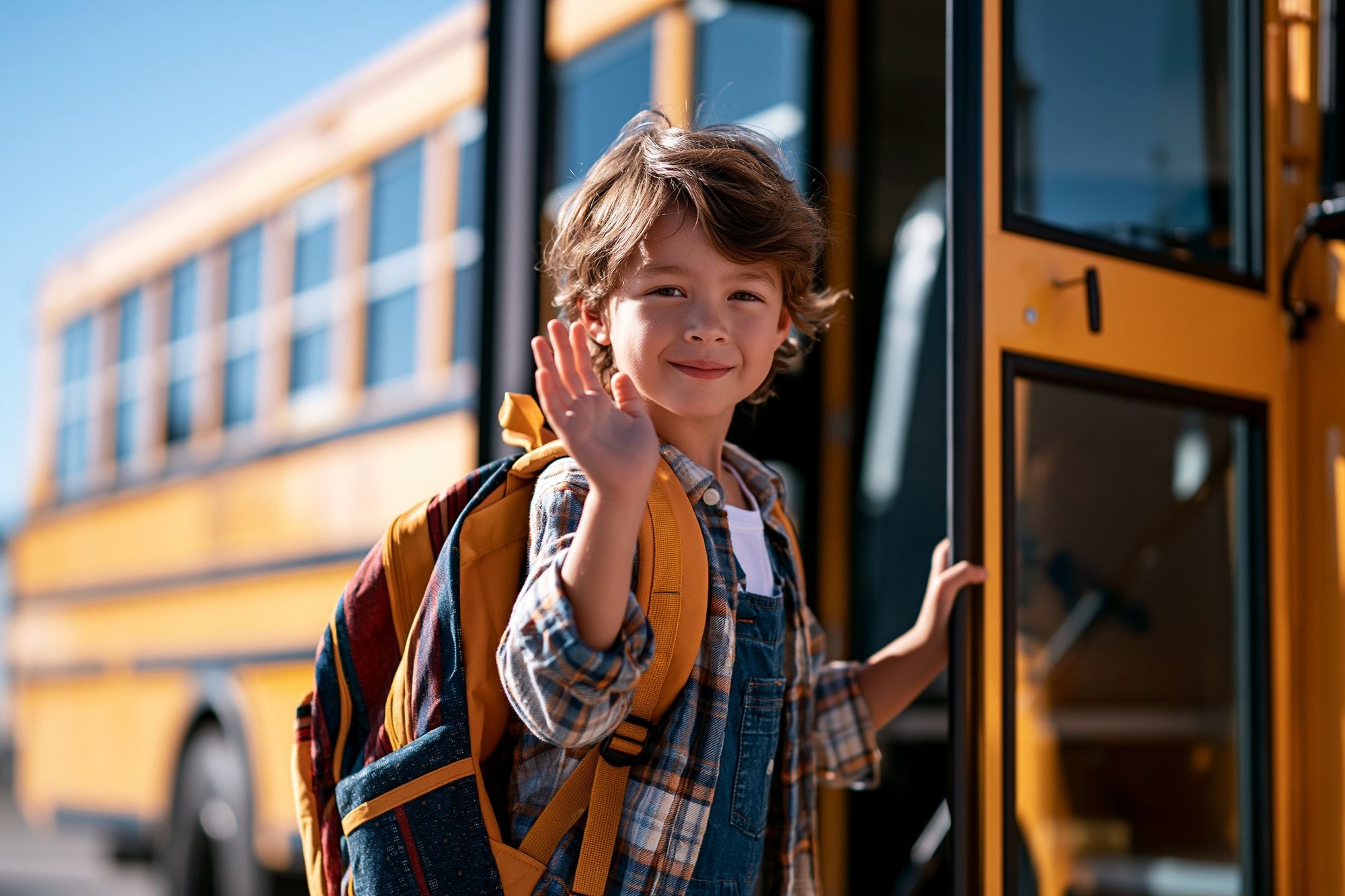 School Bus Farewell Photography Poster. poster — photography art