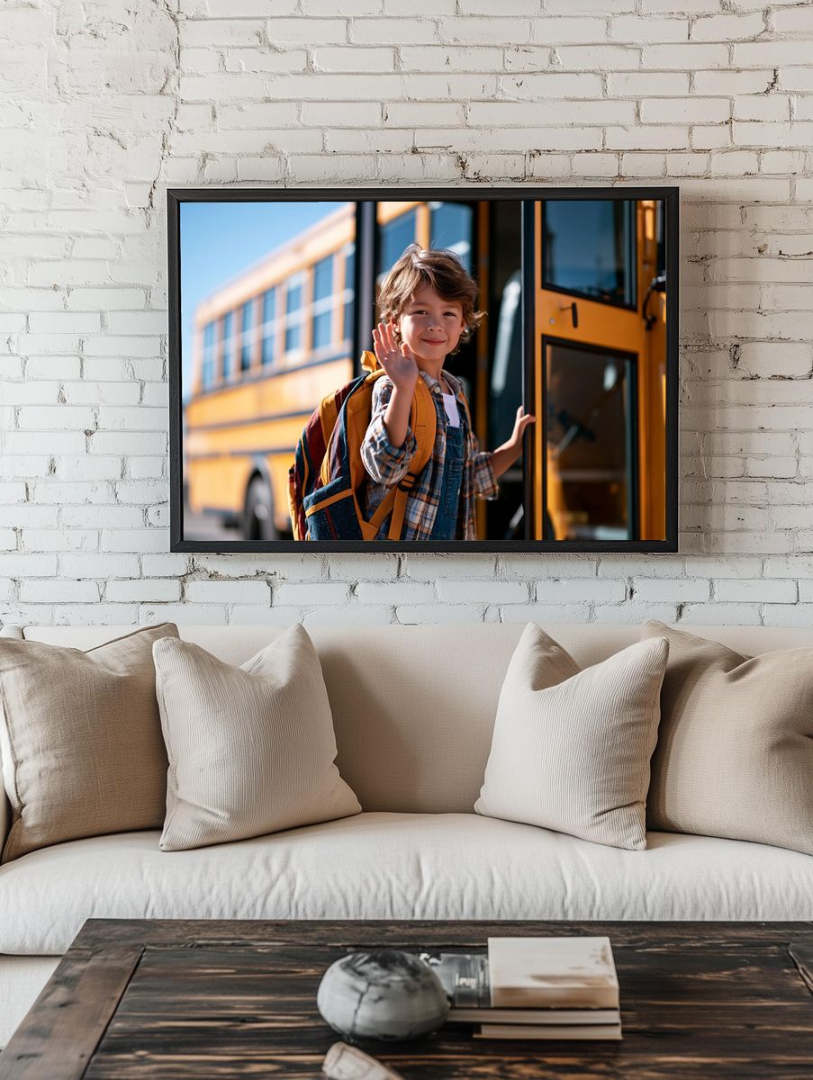 School Bus Farewell Photography Poster. — room view 1