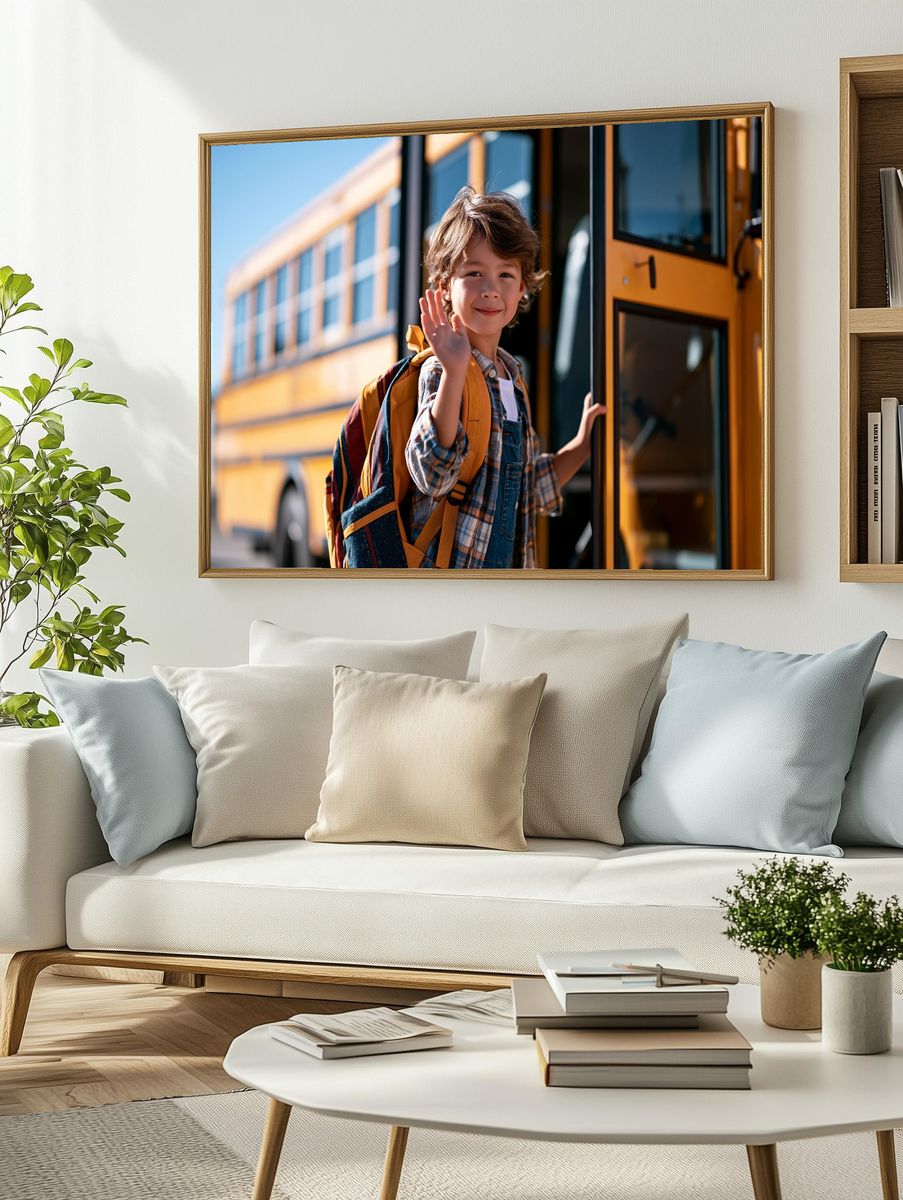 School Bus Farewell Photography Poster. — room view 2