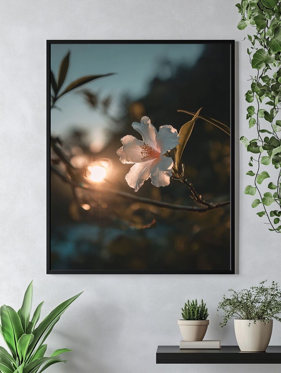 Sunlit Blossom Photography Poster. — room view 4
