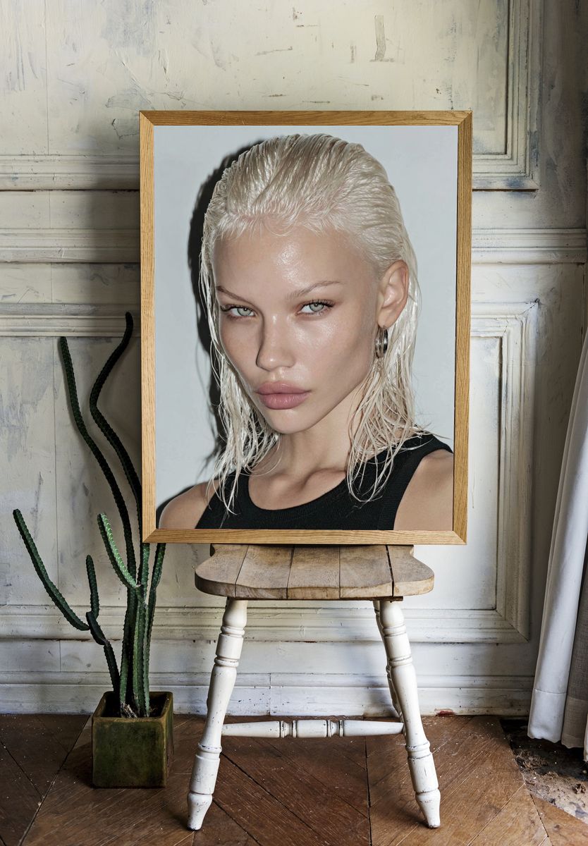 Platinum Blonde Portrait Poster. room preview