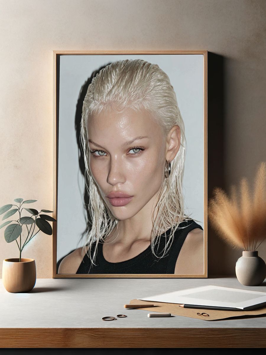 Platinum Blonde Portrait Poster. — room view 2