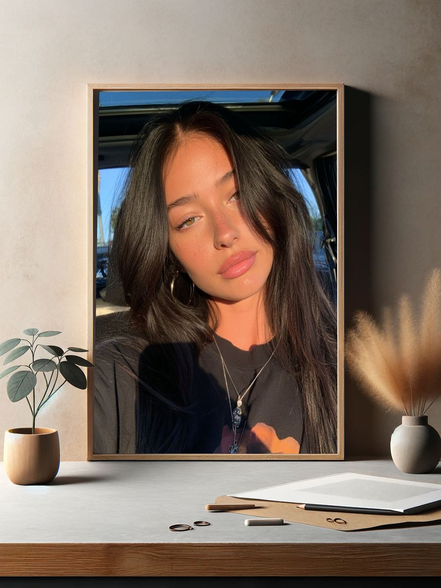 Sunlit Car Selfie Portrait Print. — room view 2