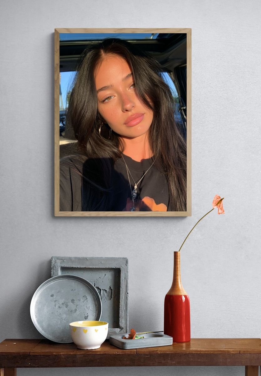 Sunlit Car Selfie Portrait Print. — room view 3