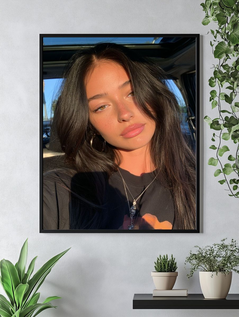 Sunlit Car Selfie Portrait Print. — room view 4