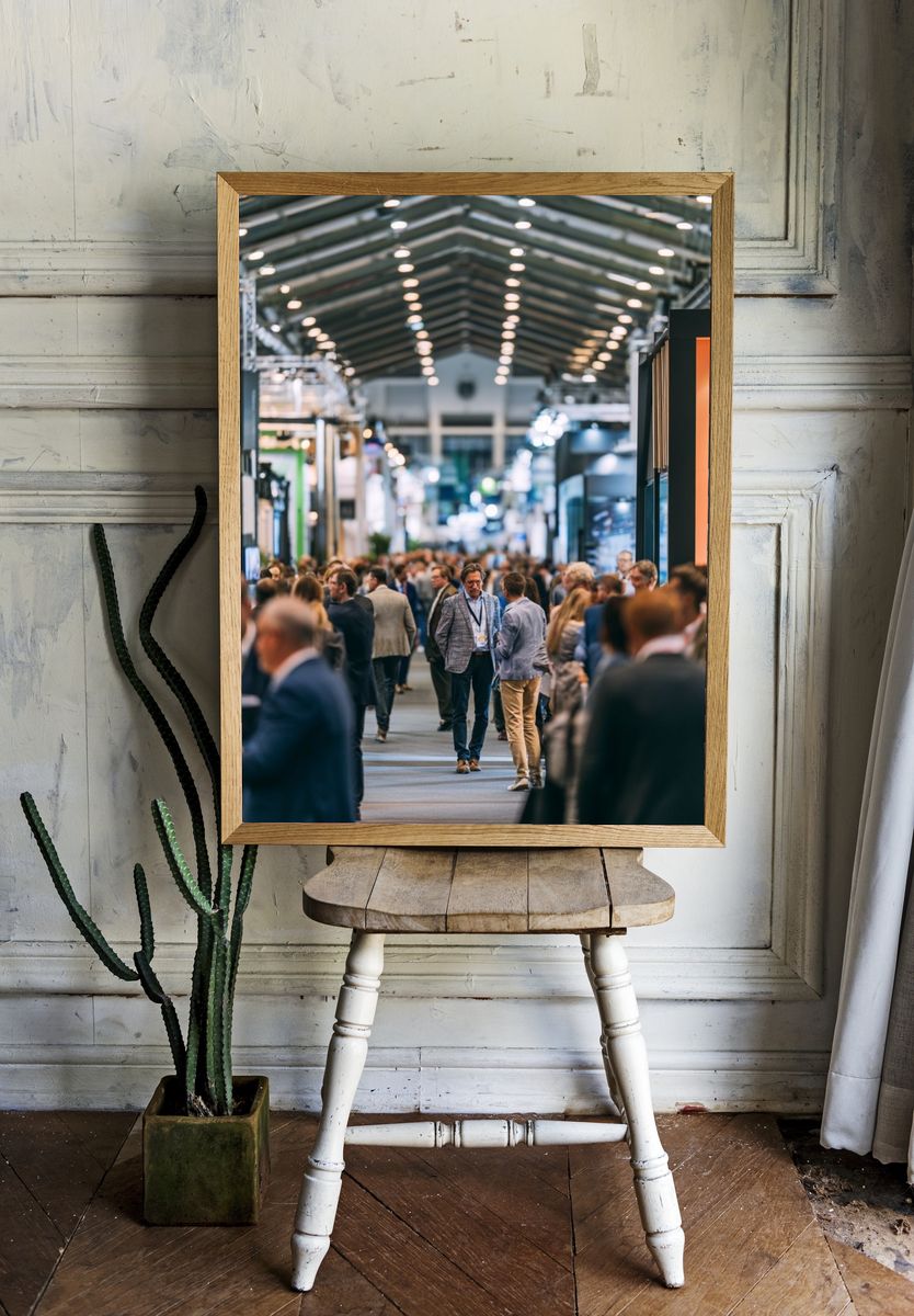Trade Fair Crowd Photography Poster. — room view 1