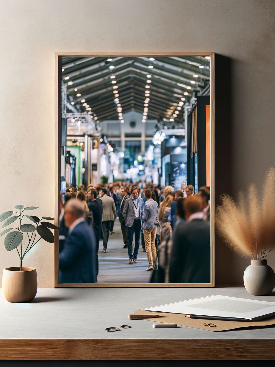 Trade Fair Crowd Photography Poster. — room view 2