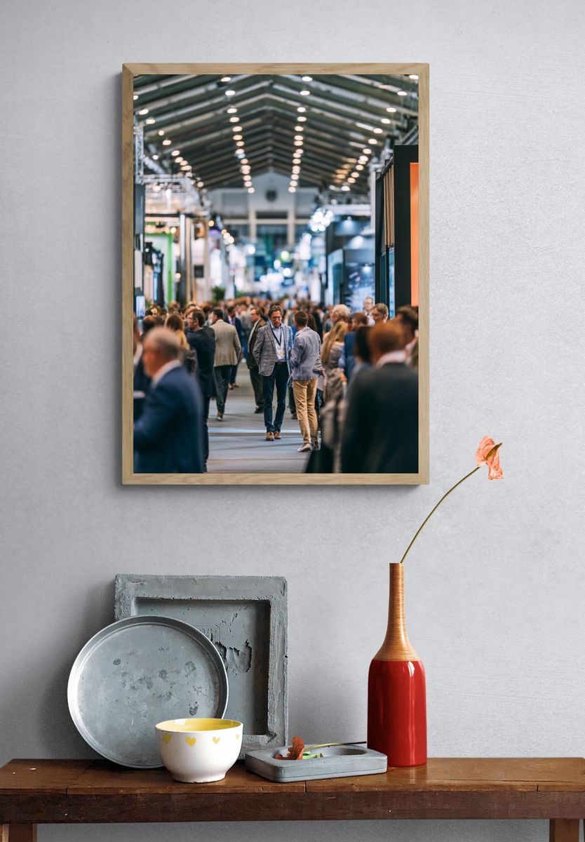Trade Fair Crowd Photography Poster. — room view 3
