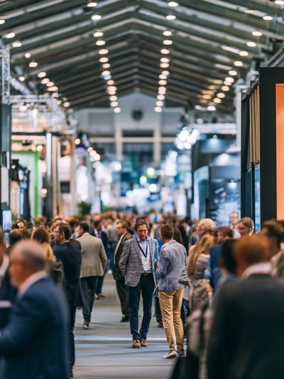 Trade Fair Crowd Photography Poster.