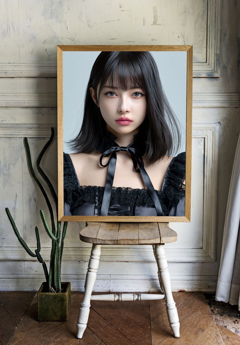 Gothic Doll Portrait Print. — room view 1