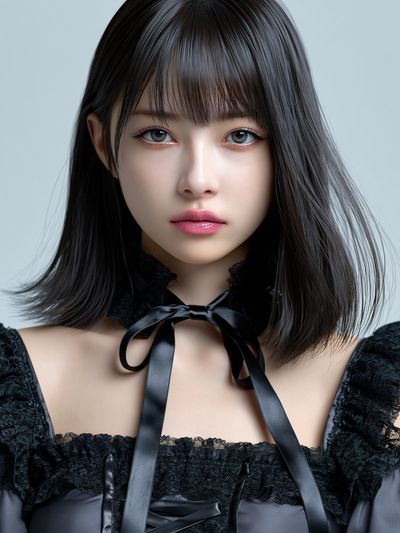 Gothic Doll Portrait Print. poster