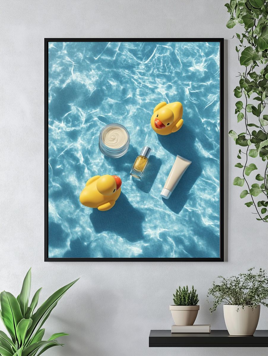Poolside Bath Toys Still Life Poster. — room view 4