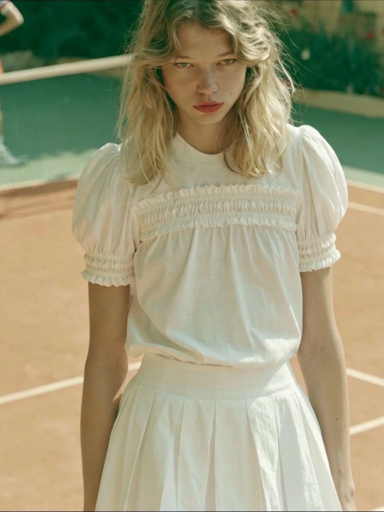 Vintage Tennis Court Portrait Print. poster detail