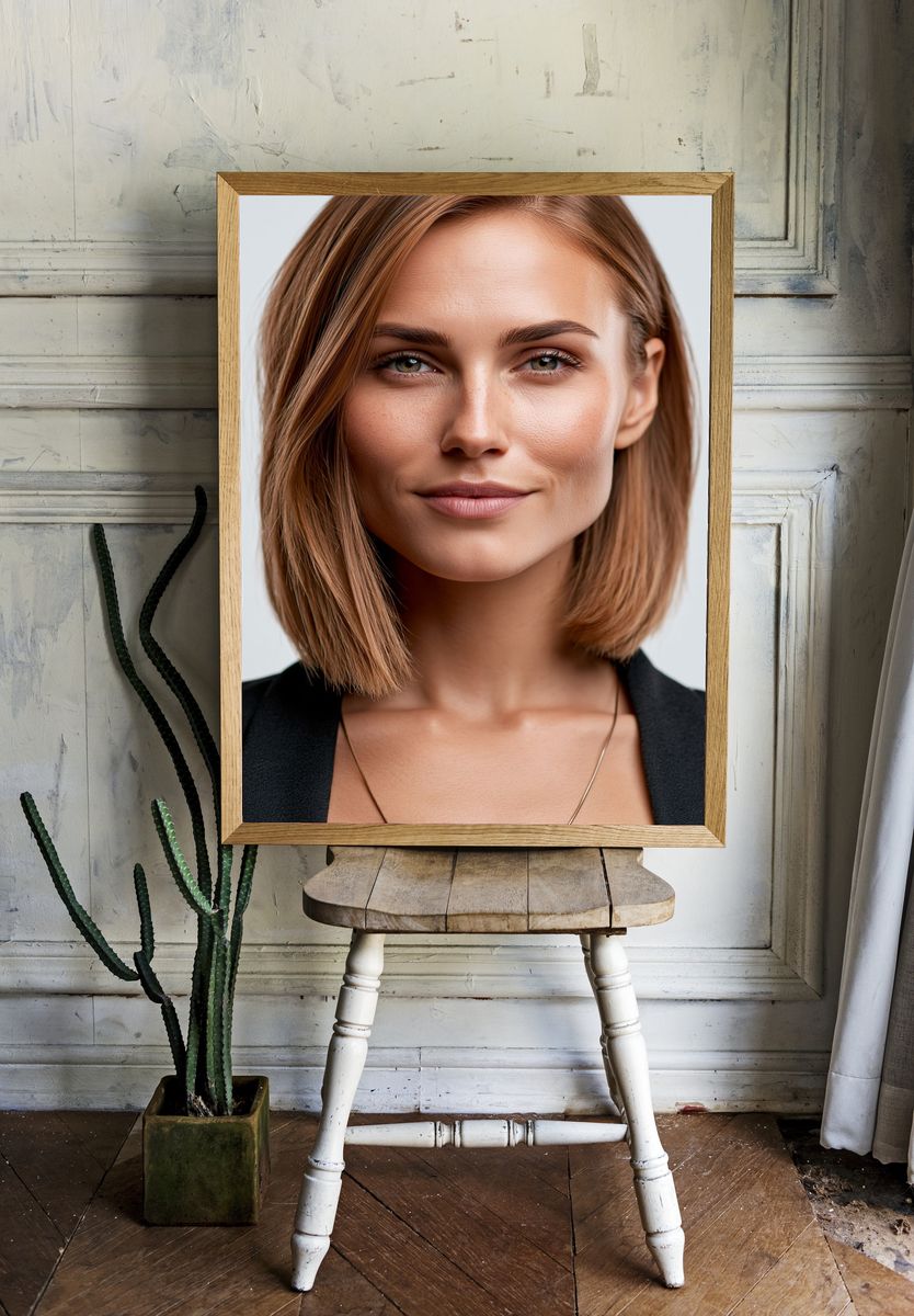 Elegant Woman Portrait Poster. — room view 1