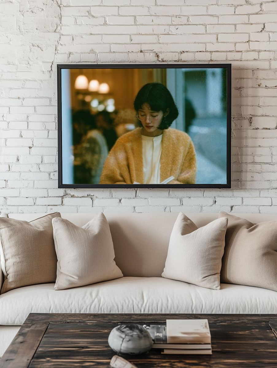 Quiet Window Portrait Photography Print. room preview