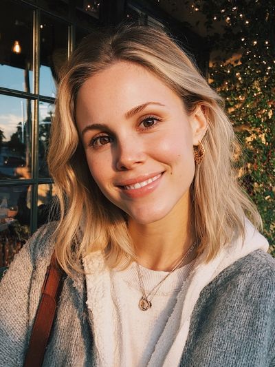 Smiling Blonde Portrait Photography Poster. poster print