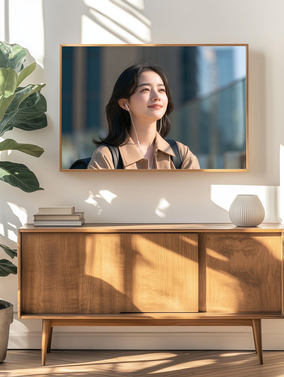 Sunlit Urban Portrait Poster. — room view 3