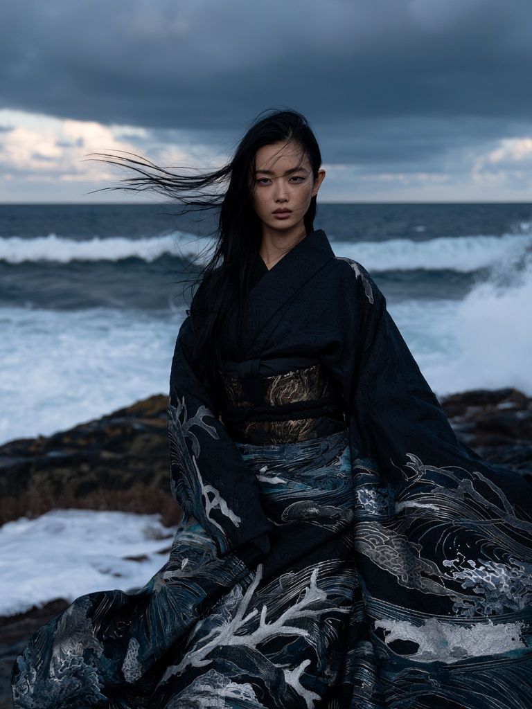 Stormy Seaside Portrait Photography Poster. poster — photography art