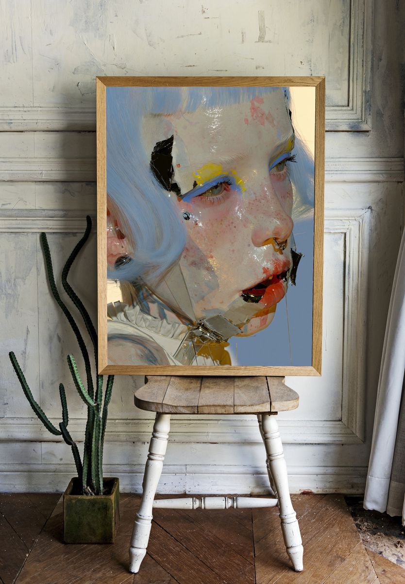Avant-Garde Portrait Print. room preview